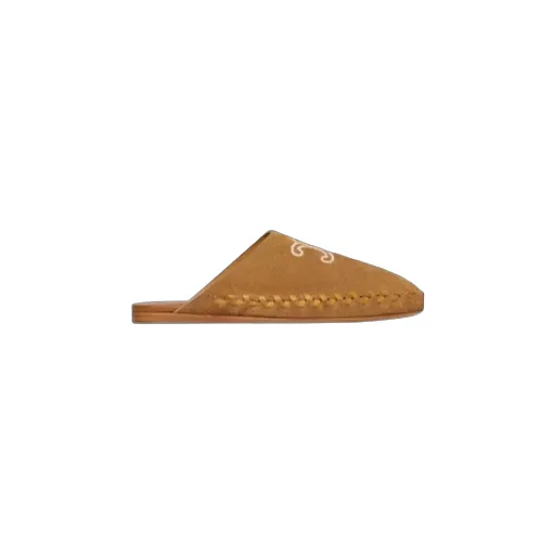 Marlou Triomphe Mule In Suede Calfskin