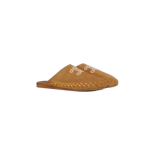 Marlou Triomphe Mule In Suede Calfskin