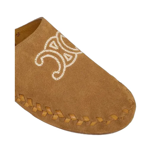 Marlou Triomphe Mule In Suede Calfskin
