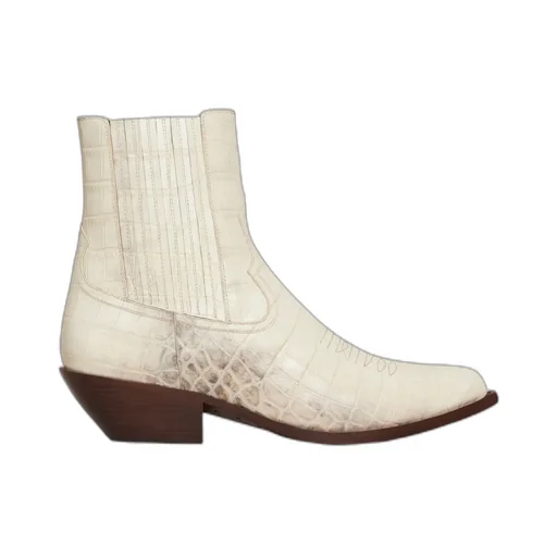 Leon Chelsea Boot In Crocodile Stamped Calfskin