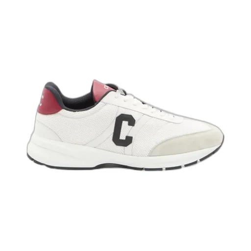 Runner Cr-02 Low Lace-Up Sneaker In Mesh, Calfskin And Suede Calfskin