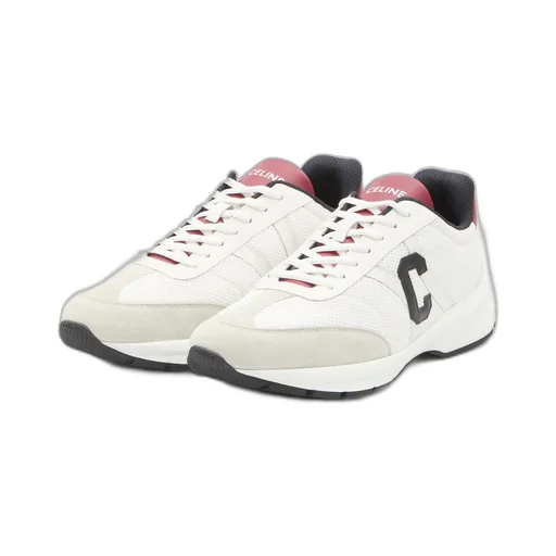 Runner Cr-02 Low Lace-Up Sneaker In Mesh, Calfskin And Suede Calfskin