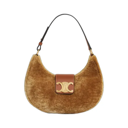 Medium Ava Triomphe Bag In Shearling And Calfskin