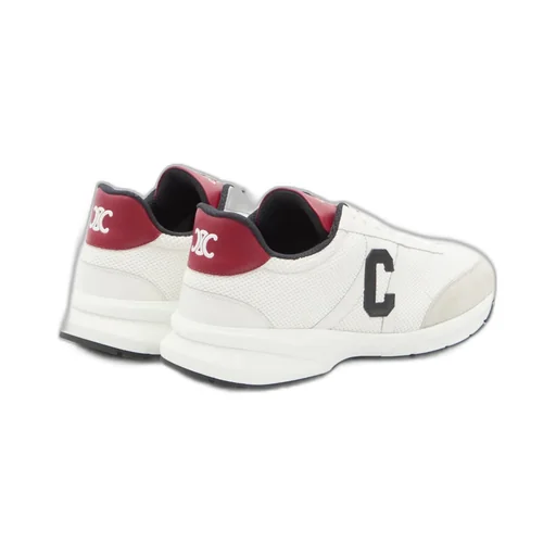 Runner Cr-02 Low Lace-Up Sneaker In Mesh, Calfskin And Suede Calfskin