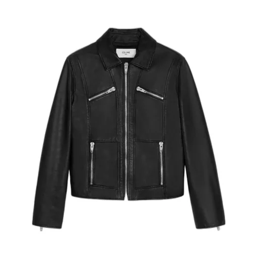 Straight Blouson Jacket In Soft Lambskin