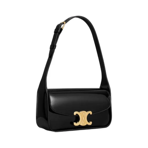 Shoulder Bag Terence In Patent Calfskin