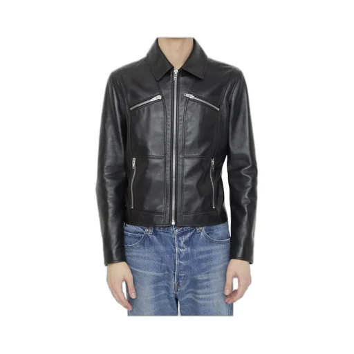 Straight Blouson Jacket In Soft Lambskin