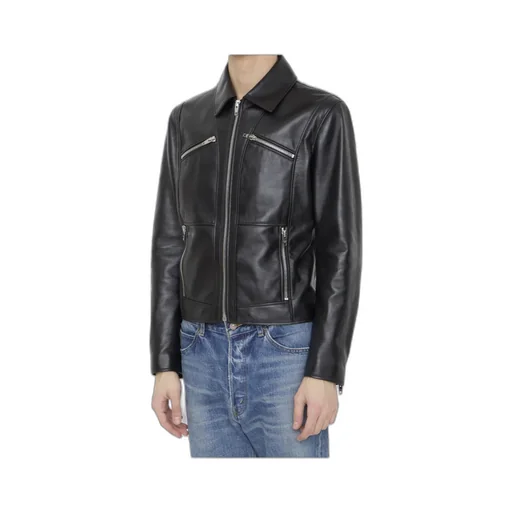 Straight Blouson Jacket In Soft Lambskin