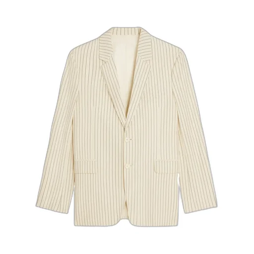 Classic Jacket In Striped Wool