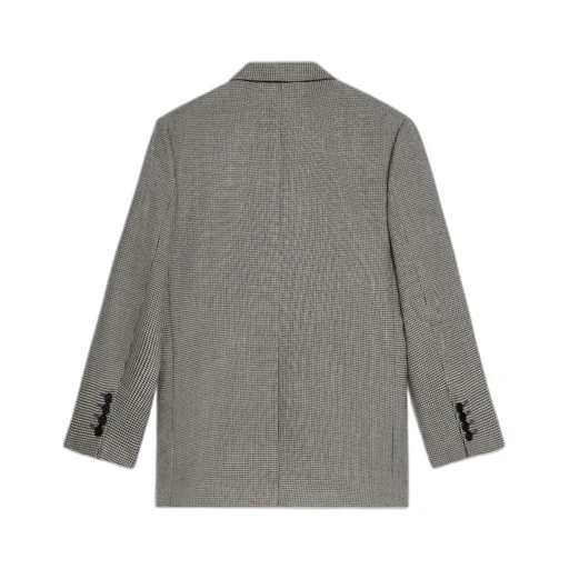 Boxy Jacket In Houndstooth Wool
