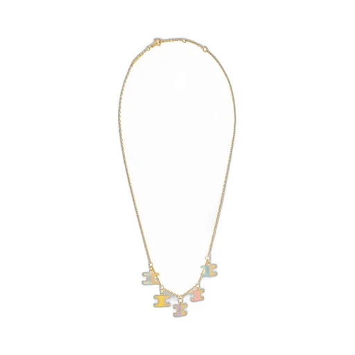 Gold-Faced Brass Enamel Necklace