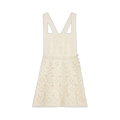 Triomphe Mini Dress In Crocheted Cotton