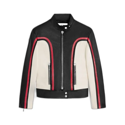 Racer Blouson Jacket In Soft Lambskin