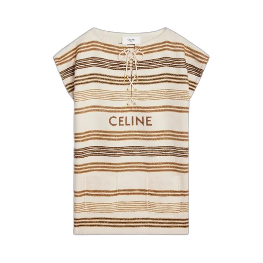 Baja Mini Dress In Celine Striped Cotton Tweed