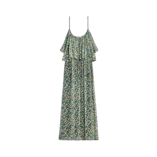 Gathered Midi Dress In Silk Georgette