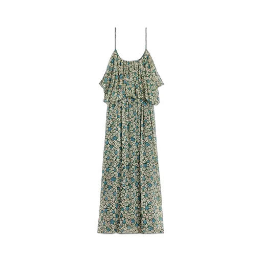 Gathered Midi Dress In Silk Georgette