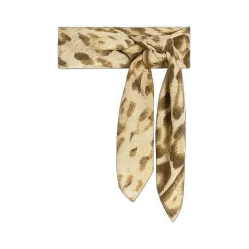 Leopard Print Triomphe Bandana In Silk Jacquard