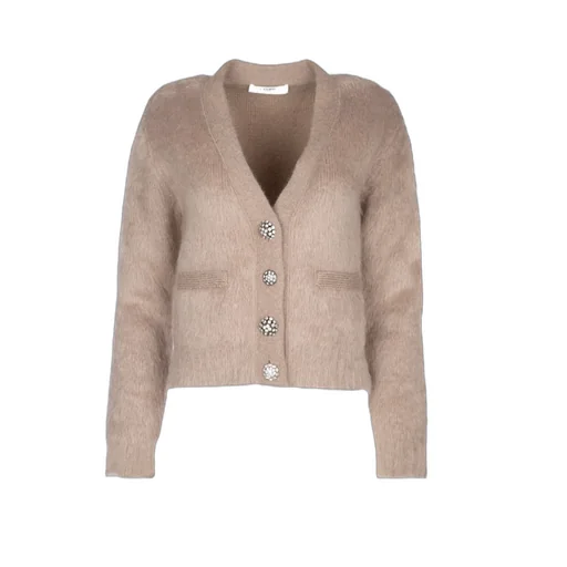 Cardigan Jacket In Brushed Mohair