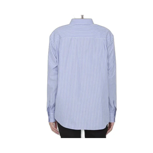 Striped Cambridge Shirt In Chambray Cotton