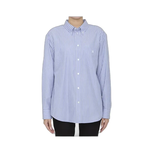Striped Cambridge Shirt In Chambray Cotton