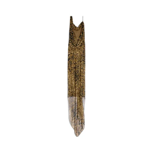Long Draped Dress In Silk Georgette
