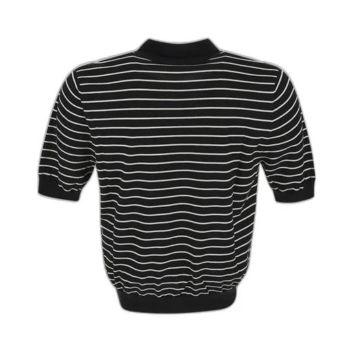 Triomphe Polo In Striped Fine Cotton