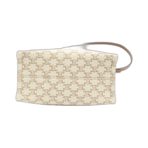 Small Cabas Thais In Textile With Triomphe Canvas Print And Calfskin
