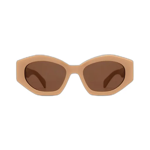 Thick-Framed Polygonal Sunglasses