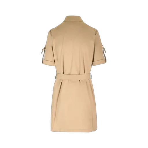Trapeze Mini Dress In Cotton Twill