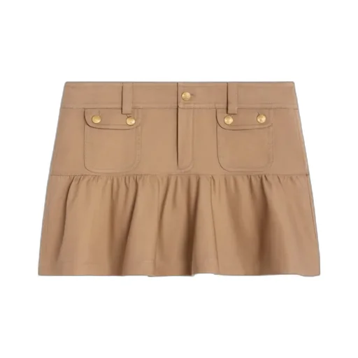 Mini Skirt In Cotton Twill