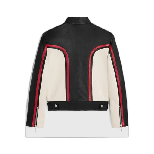 Racer Blouson Jacket In Soft Lambskin