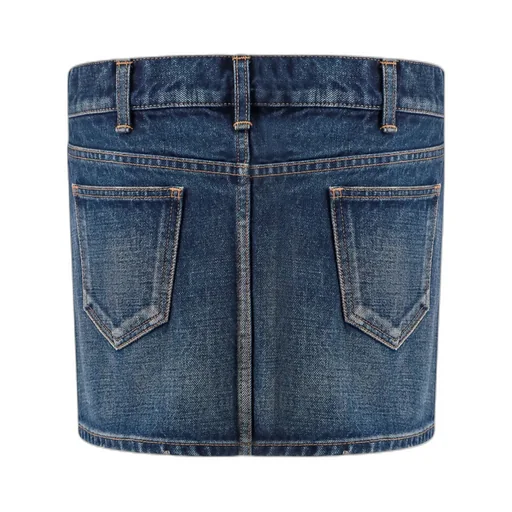 Mini Skirt In Dark Union Wash Denim