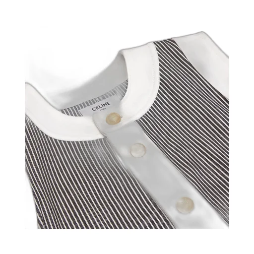 Trapeze Mini Dress With Hickory Stripes