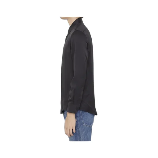 Loose Shirt In Shiny Matte Printed Silk