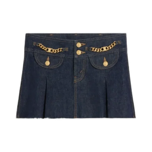 Mini Skirt In Rinsed Wash Denim