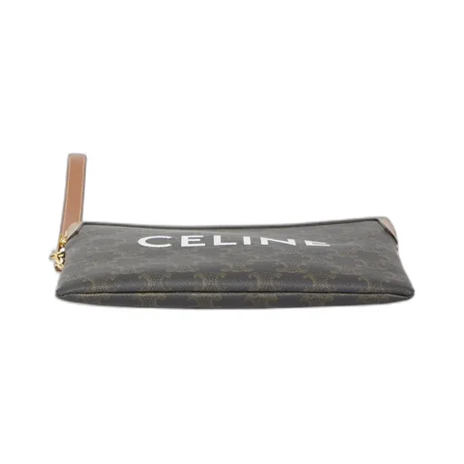 Small Pouch With Strap In Triomphe Canvas With Celine Print