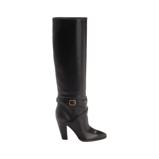 High Slouchy Buckle Boot In Calfskin