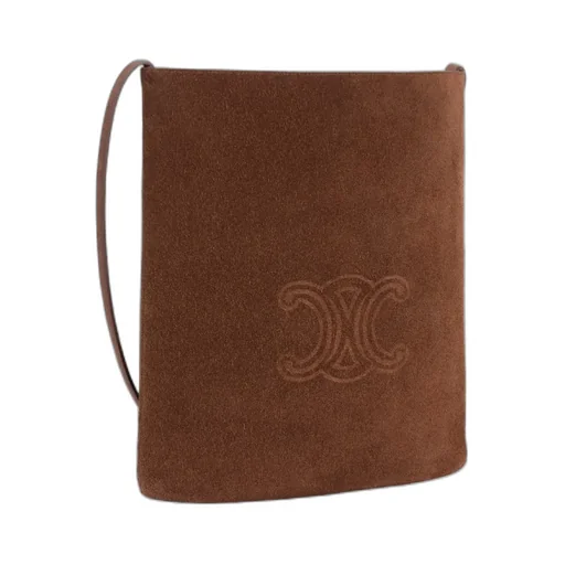 Bucket In Suede Calfskin With Triomphe Embossed