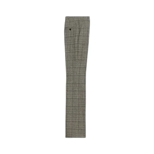 Flared Pants In Prince Of Wales Flannel