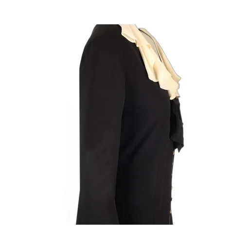 Jabot Mini Dress In Silk Sablé