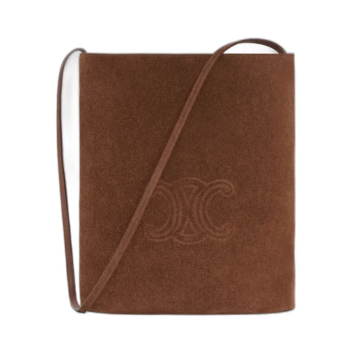 Bucket In Suede Calfskin With Triomphe Embossed