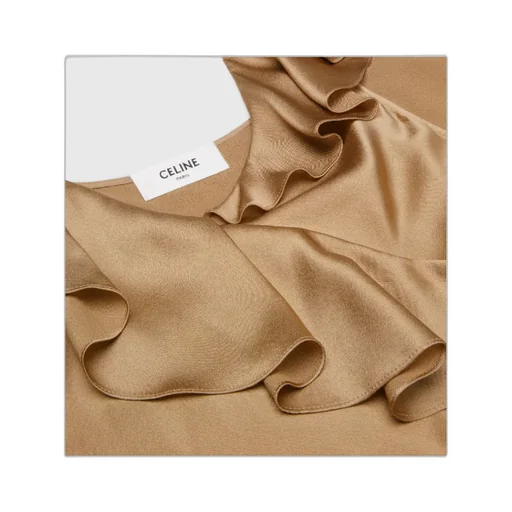 Asymmetric Lingerie Dress In Satin Crepe