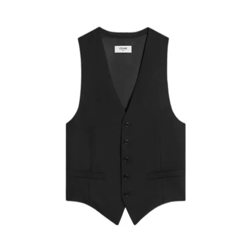 Waistcoat In Wool Gabardine