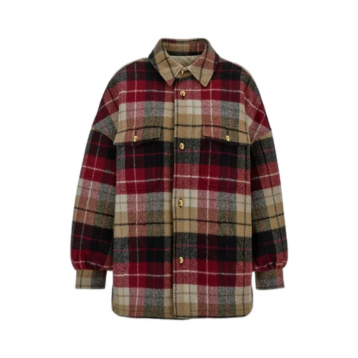 Overshirt In Checked Wool