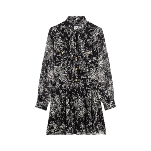 LavalliÈRe Mini Dress In Silk Georgette