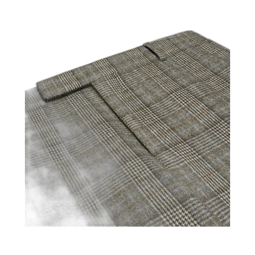 Flared Pants In Prince Of Wales Flannel