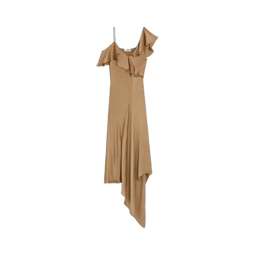 Asymmetric Lingerie Dress In Satin Crepe
