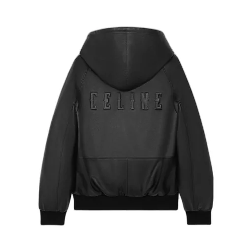Loose Blouson Jacket In Textured Lambskin