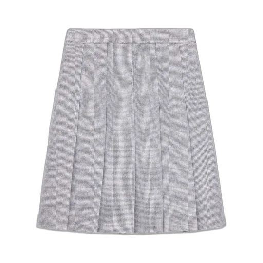 Pleated Skirt In Cashmere Natté