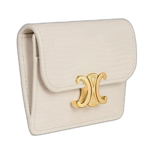Card Holder With Flap Triomphe In Lizard